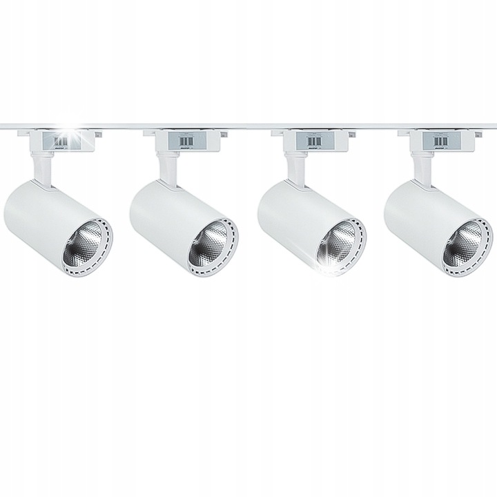 Комплект 4 LED спота Decorya, 30W, бял, 1м