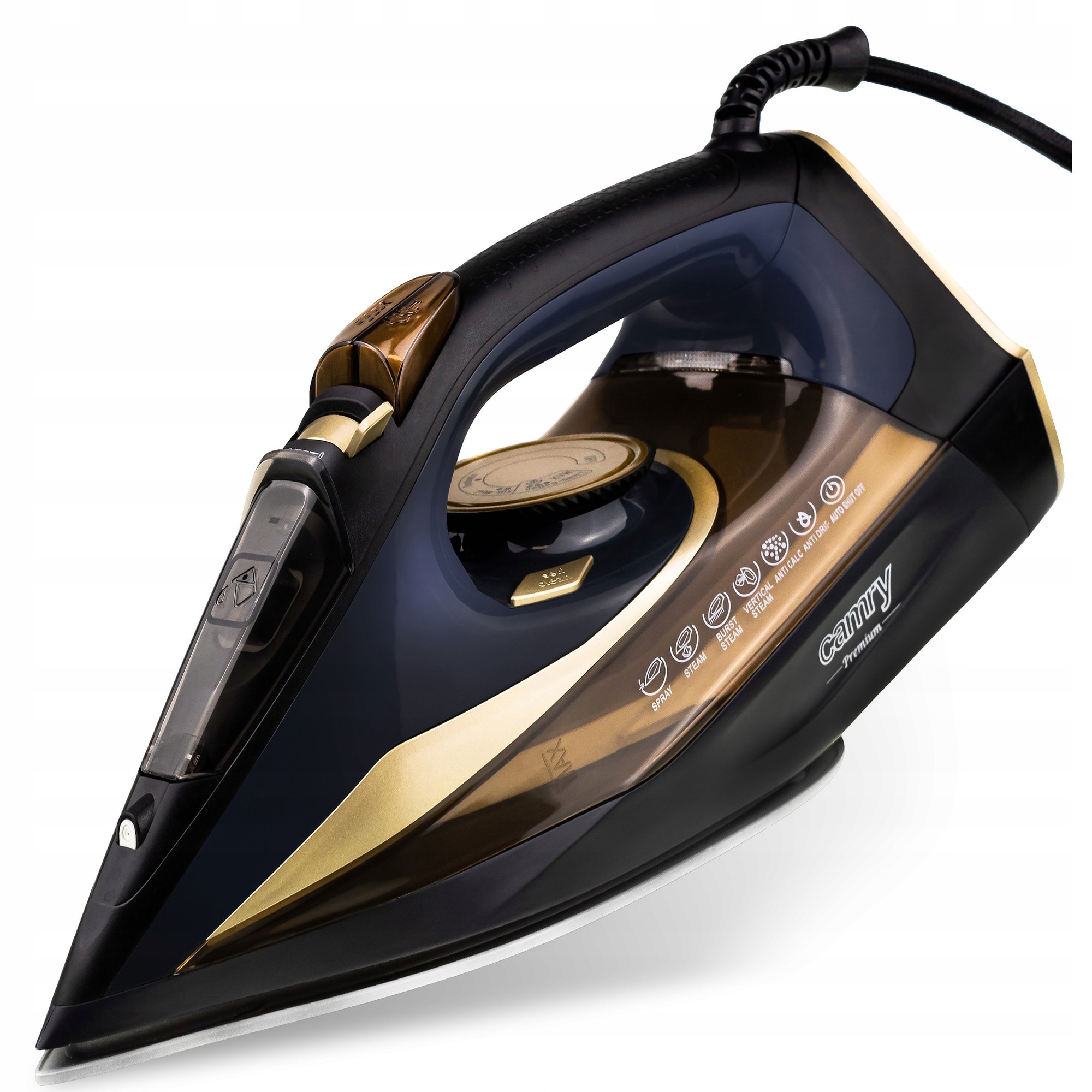 Fier de calcat cu aburi Camry 3400W negru 31x12x15cm