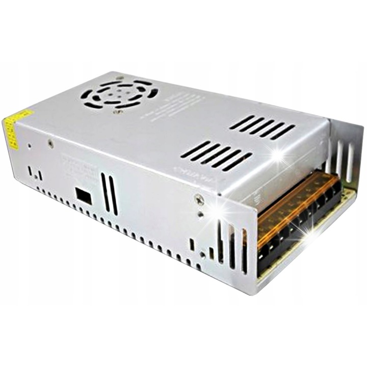 Метален трансформатор 400W, Decorya, 12V, IP20, 21x12x5см