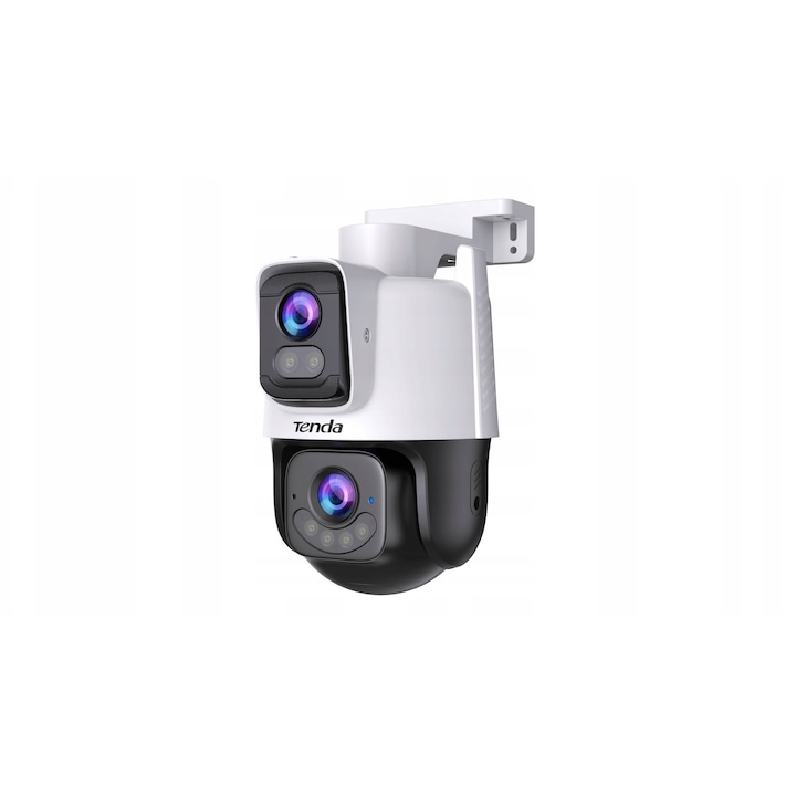 Camera Supraveghere IP CCTV iCSee 8MP UltraHD 4K cu Lentile Triple, Rezistenta la apa si praf IP66, Detectie si Urmarire Forma Umana, Wi-Fi + RJ45, Vedere Nocturna, Audio Bidirectional, Stocare Cloud + TF Card, Compatibil cu Android si iOS