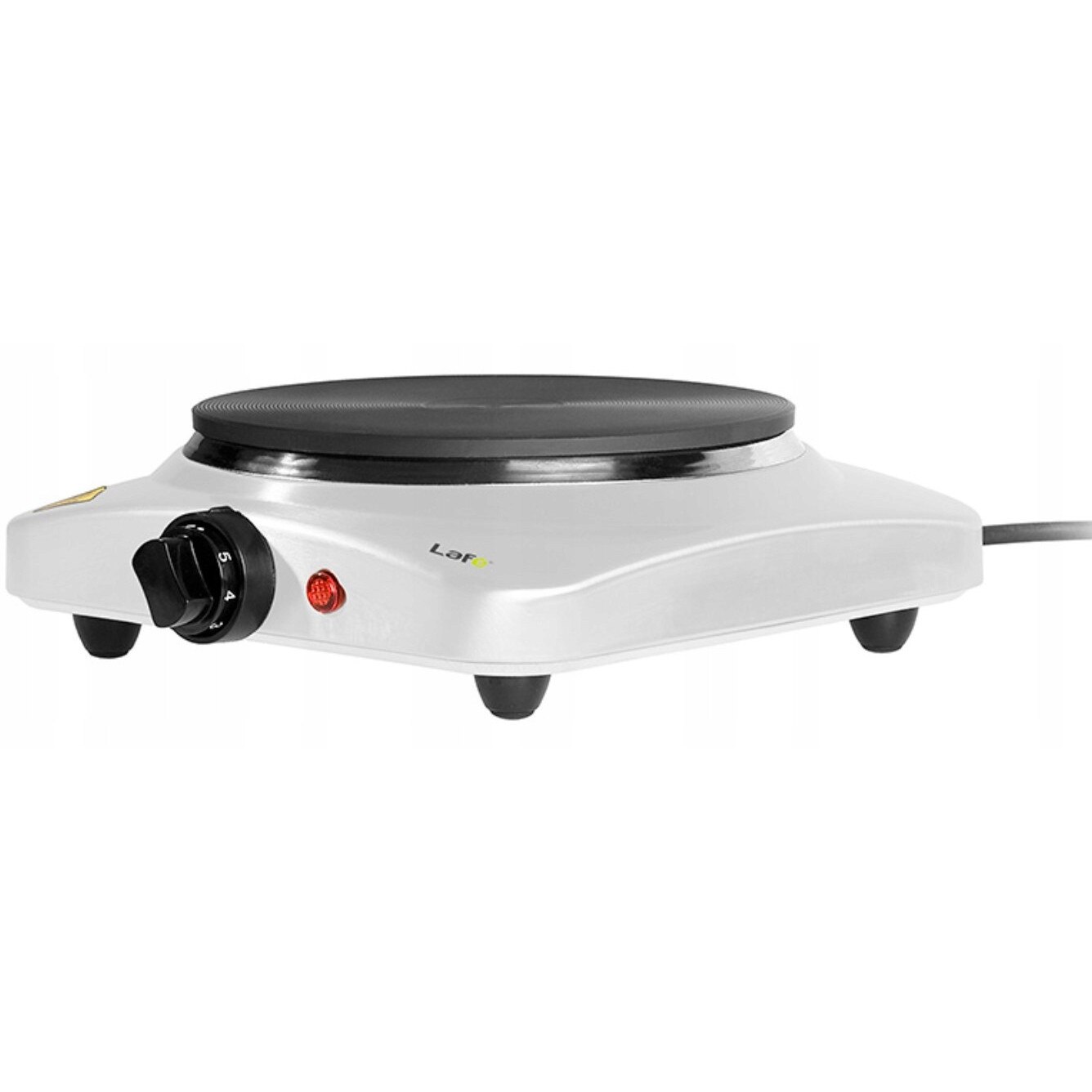 Aragaz electric, Lafe KEW001, 1500W alb, 1 zona de gatit, termostat reglabil