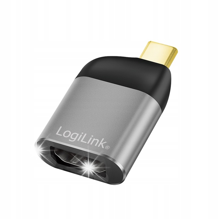 Адаптер USB-C към DisplayPort, 8K, алуминий, черен/сив, 4x2,4x1,1см