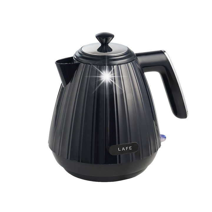 Fierbator electric Retoo, 1,8L, 1800W, design clasic argintiu-negru, display digital