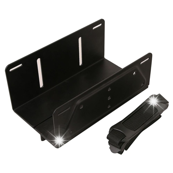 Suport lateral pentru PC, Techly, negru, capacitate 20kg, dimensiuni ajustabile 12-21,2cm x 63cm