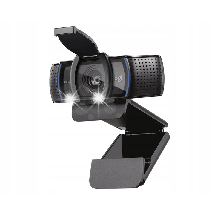 Уеб камера Logitech C920s, Full HD 1080p, вграден микрофон, черна, 43,3x94x71 мм