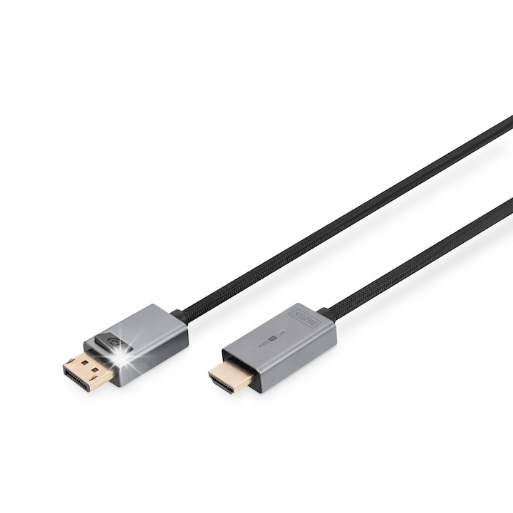 Кабел адаптер DisplayPort - HDMI Digitus 4K 30Hz, 1.8м
