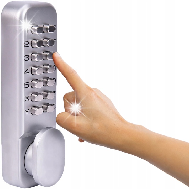 Incuietoare cu cod mecanic fara baterii, RETOO, 142x42mm, argintiu