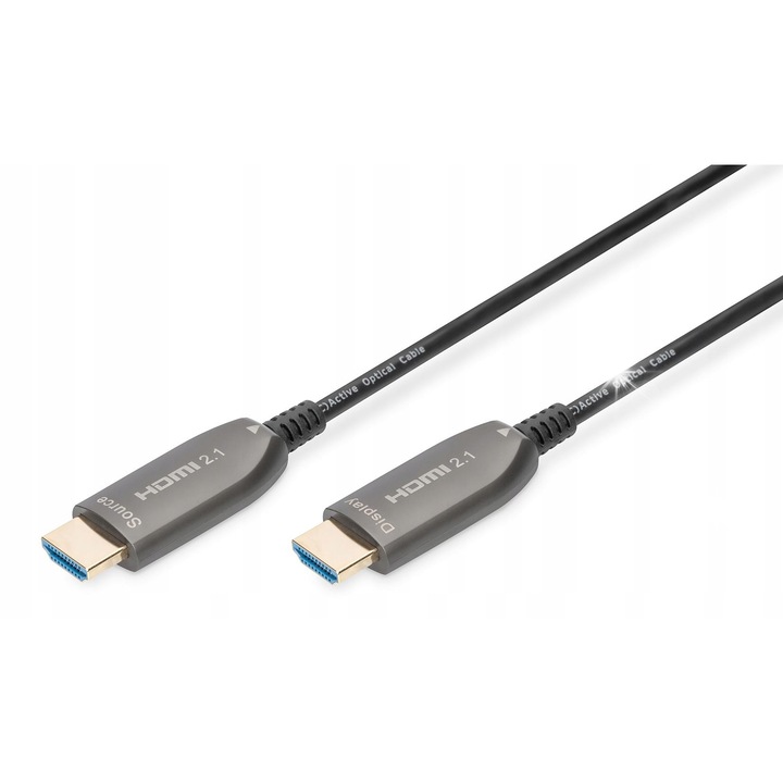 HDMI AOC кабел, Digitus, 8K/60Hz, 48 Gb/s, черен