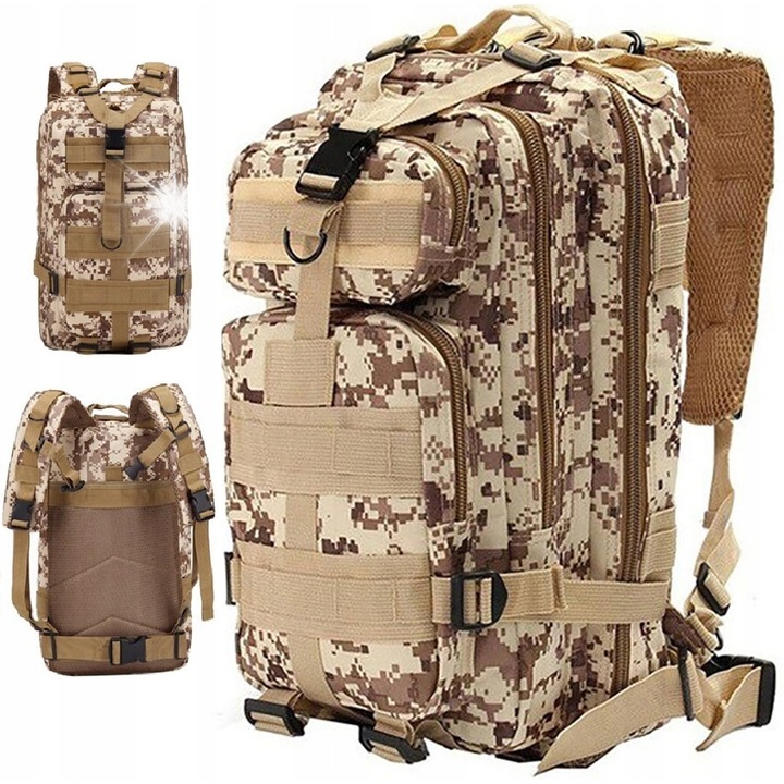 Katonai taktikai hátizsák 28l, 4 rekesz, szellőzőrendszer