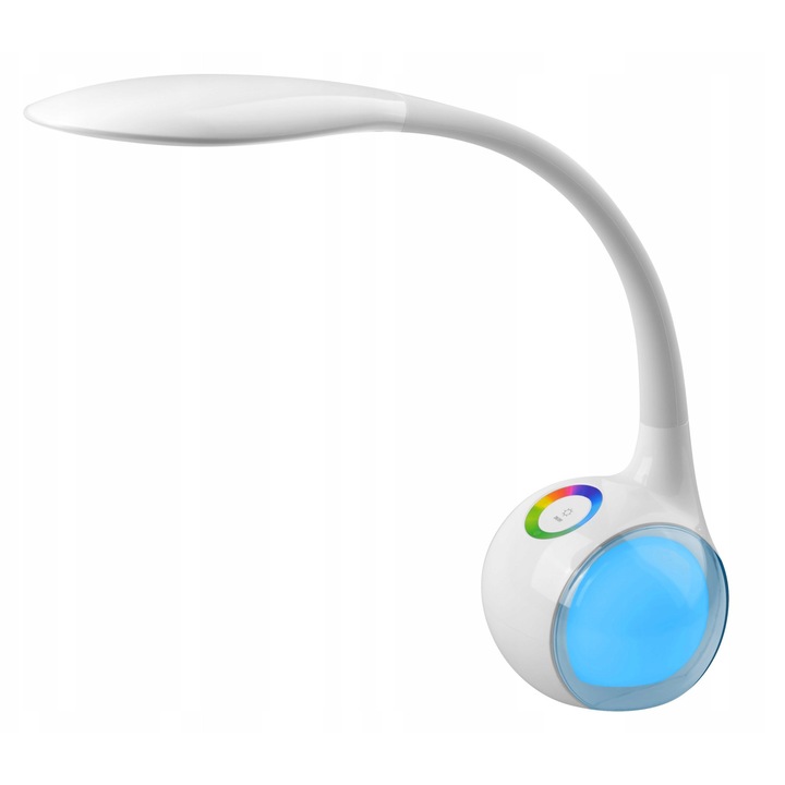 Lampa LED бюро RETOO, 256 RGB, модерен дизайн, бял, комплект със захранващ кабел
