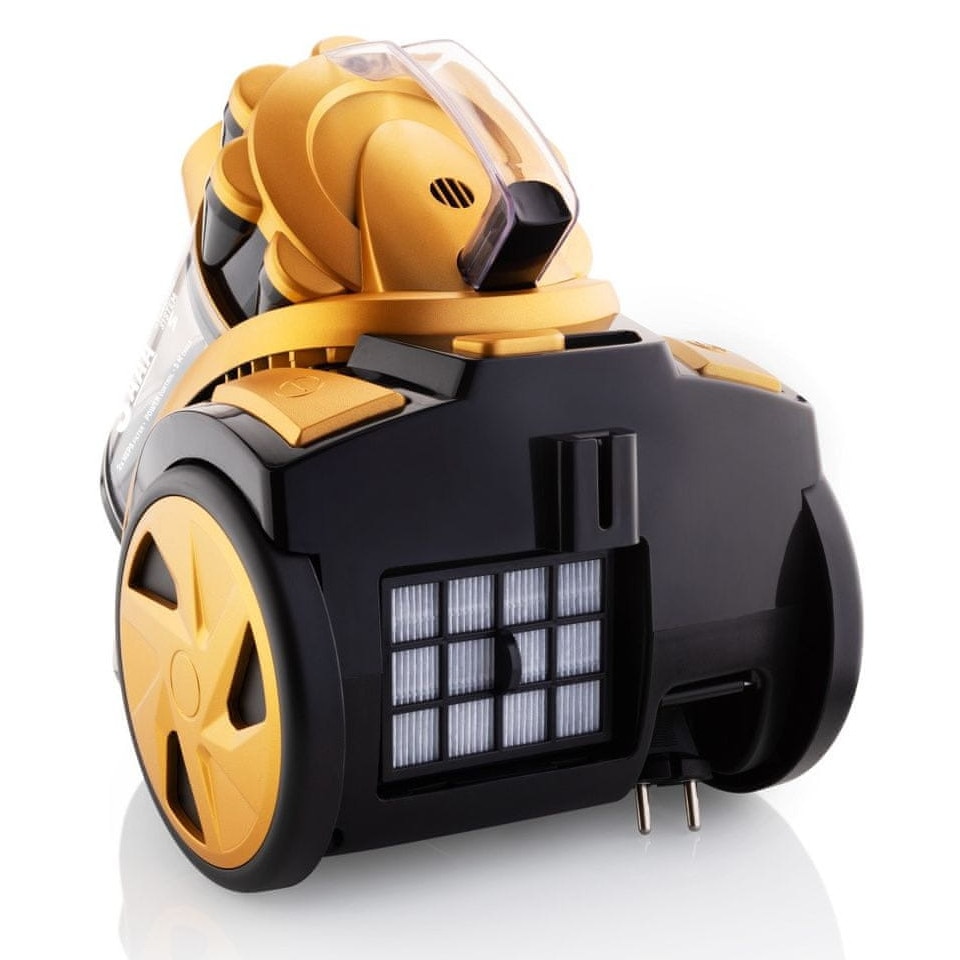 Aspirator fara sac Hyundai R30TAXS1, ciclon, filtru HEPA, 800 W, capacitate 1 l, cablu 5 m, diametru conectare 32 mm, 78 dB, clasa energetica A, auriu/negru