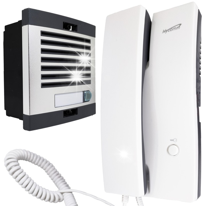 Set interfon RETOO, panou exterior, 21x10,8x6,5cm, design minimalist, sunet clar