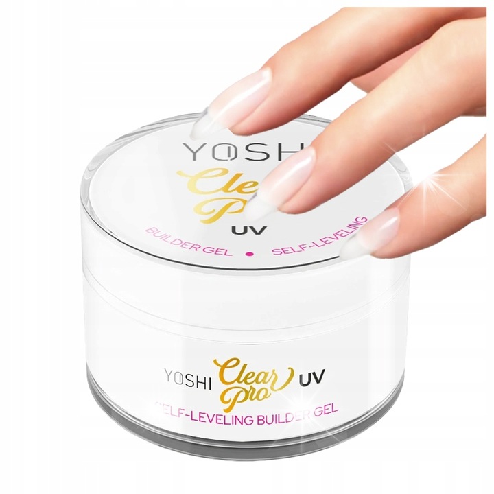 Yoshi Clear Pro építőzselé 50ml, átlátszó, sűrű állagú, önterülő