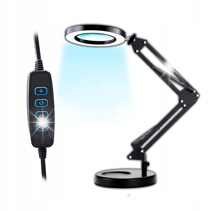 LED козметична лампа с лупа, Renew Force, FX310, 3x увеличение, 10 нива на интензивност, Черна