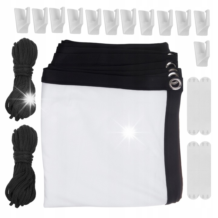 Прожекционен екран Maclean MC-982 120", 270x154cm, 16:9, с монтажни аксесоари