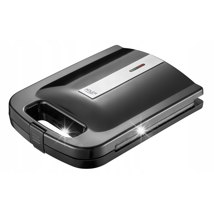 Opiekacz 3 in 1 Mesko, grill, gofrownica, 1000W, negru
