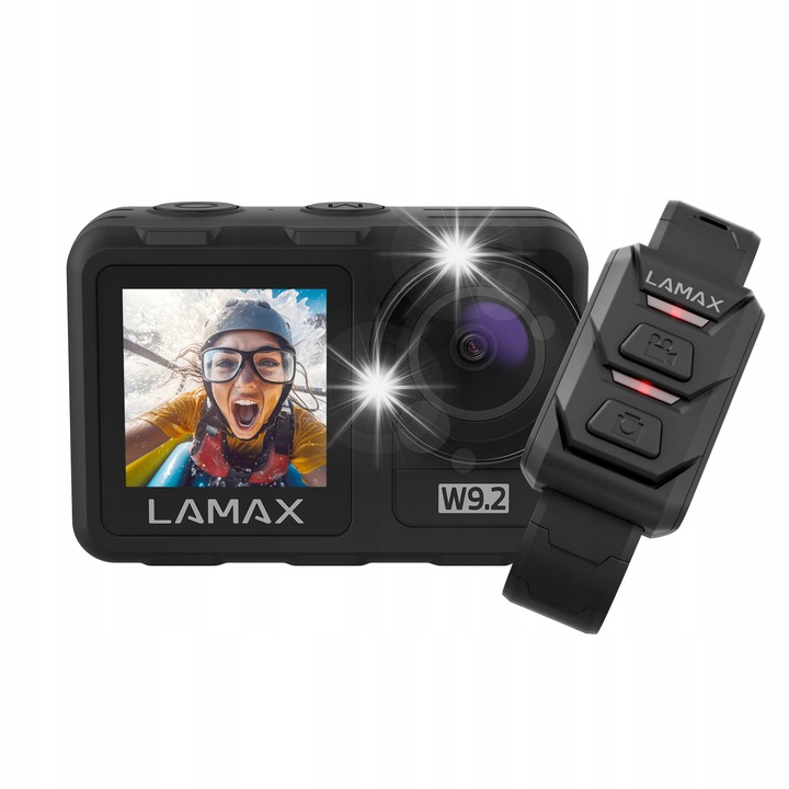 Екшън камера LAMAX W9.2 4K 30FPS 20MP, водоустойчива 12м, комплект с аксесоари