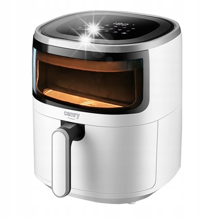 Camry CR 6313 olajmentes fritőz, 12 program, 5L, fehér, 31x27x37,5cm