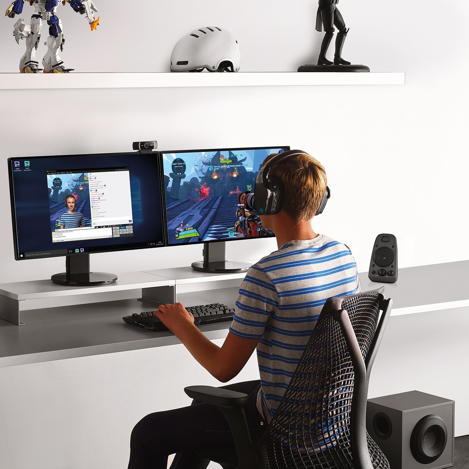 Boxe PC Logitech Z625 2.1, 400W RMS, subwoofer 260W, negru - eMAG.ro