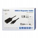 USB 2.0 кабел LogiLink UA0143, 10м, активен, черен