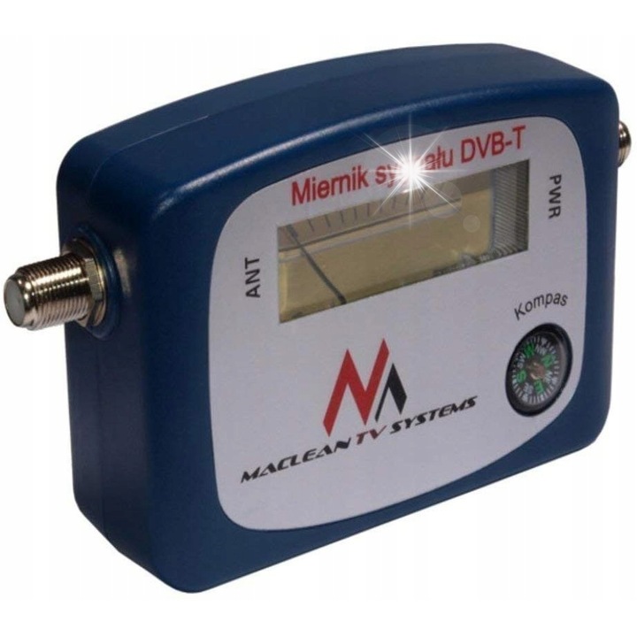Maclean TV DVB-T mérő, 25 cm F-F kábel, 12-24V DC, 0C ~ +40C
