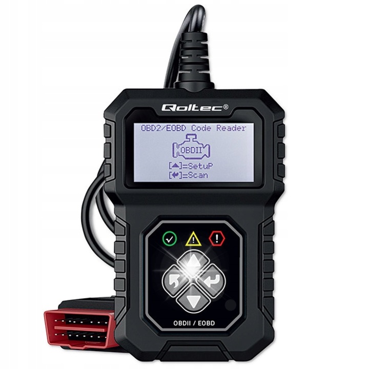 Тестер диагностичен цифров OBDII EOBD, 8V-25V, 16 PIN, LCD дисплей 2.4'', черен