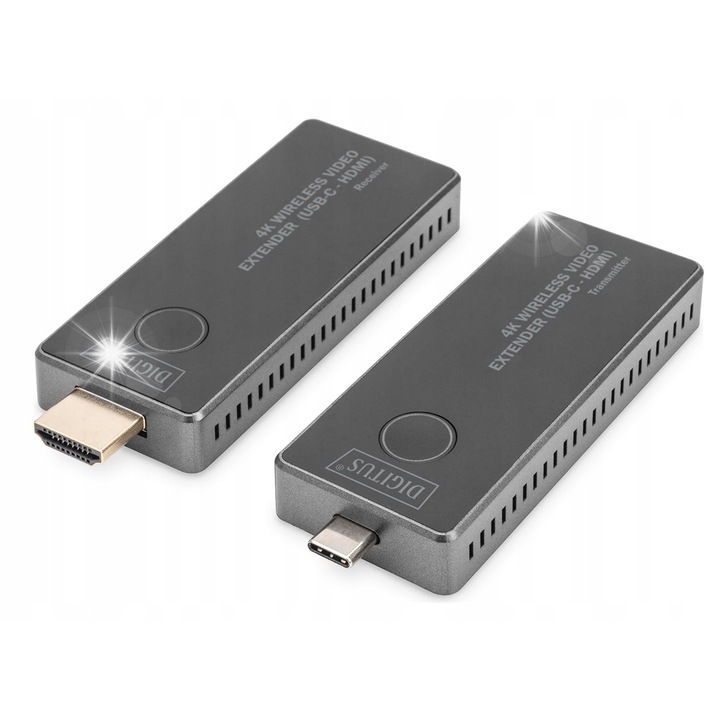 Безжичен видео удължител Digitus, 4K UHD, USB-C/HDMI