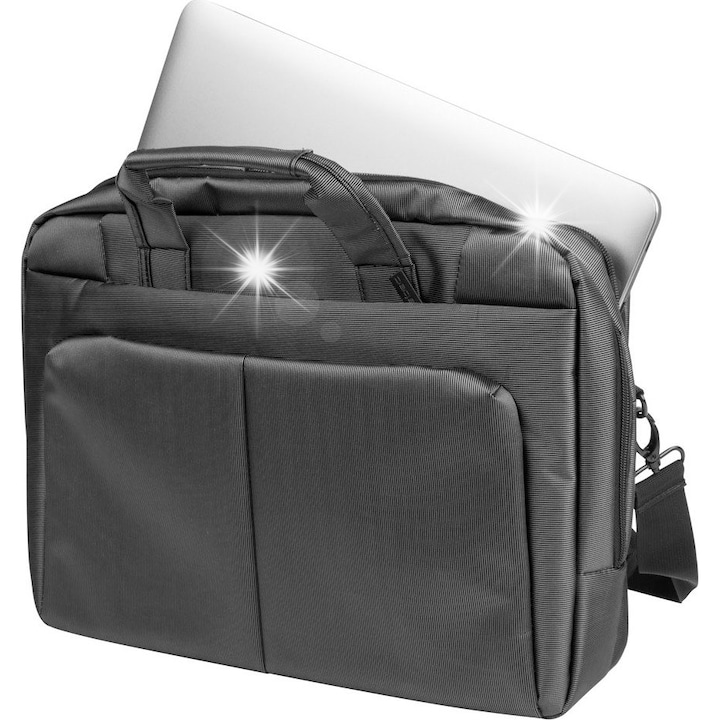 Natec Gazelle 15,6"-16" laptop táska, 3 rekeszes, grafit, trolley rendszer