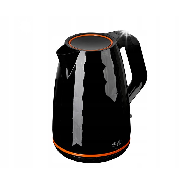 Fierbator electric Adler 1,7L 2200W, negru, cu baza rotativa 360°