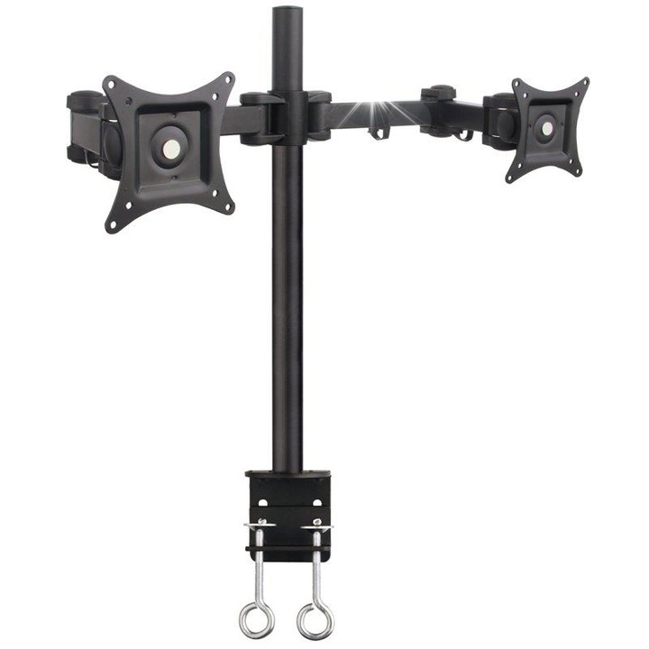 Настолна стойка за 2 монитора, 13"-27", 20 кг, черна
