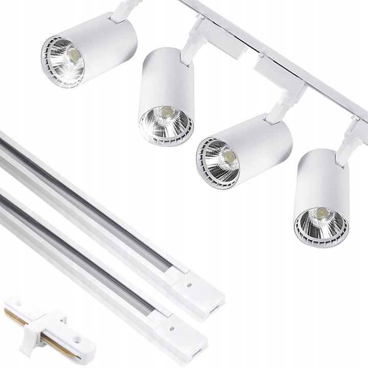 Комплект 4 LED прожектора 30W, бял, 2м