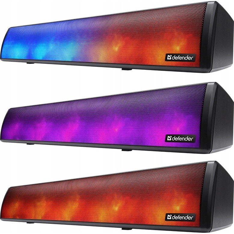 Soundbar Defender Z8, 10W, Bluetooth 5.3, LED, 8.80x7.20x40cm, Negru