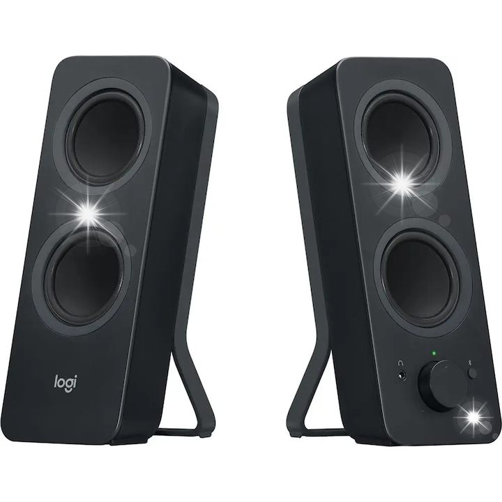 Колони за компютър Logitech Z207, 10W, Bluetooth, черни, 241x90x124мм, пълен комплект