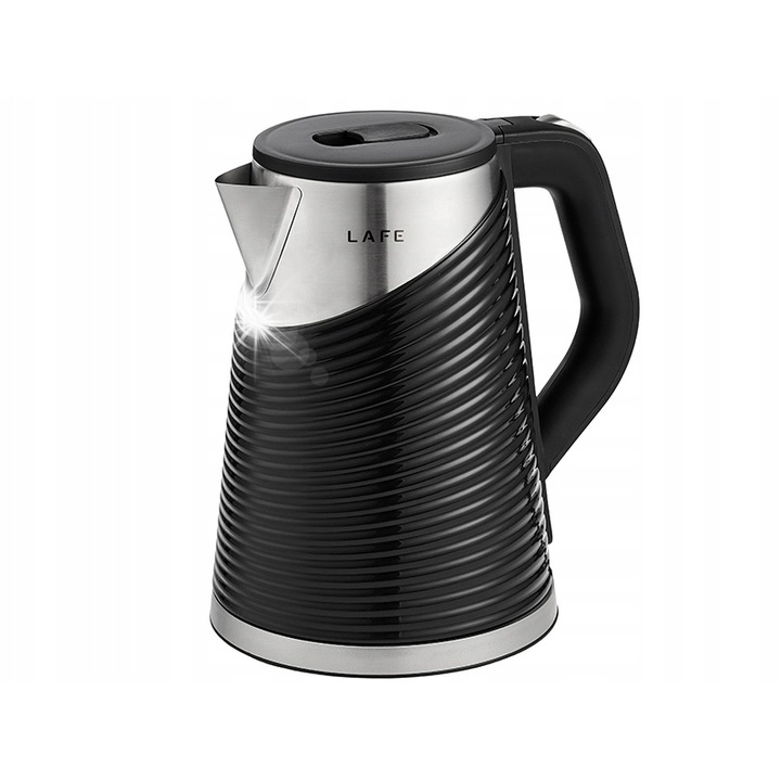 Fierbator electric Lafe Elegant, 1,8L, negru, cu dubla izolatie si filtru de apa