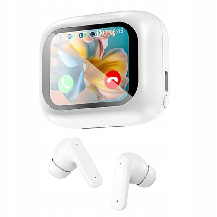 Techly vezeték nélküli fejhallgató, LCD, fehér