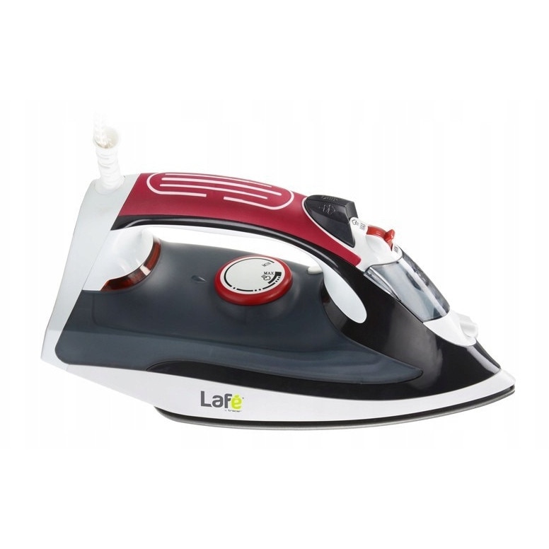 Fier de calcat cu abur Lafe LAF02b, 2200W, ceramica, negru-rosu