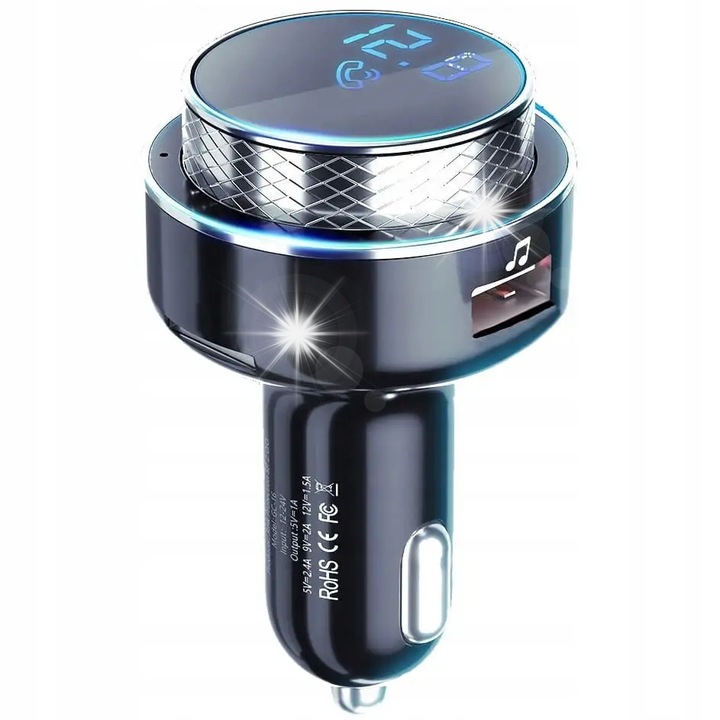 FM трансмитер 3mk Hyper Car, USB, Bluetooth, MicroSD, черен