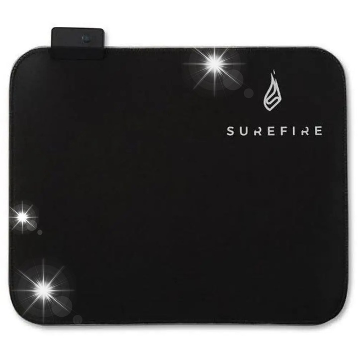 Egérpad gaming SureFire Silent Flight RGB-320, RGB világítás, 14 mód, standard méret