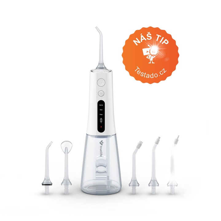 Иригатор за уста TrueLife AquaFloss Compact L100, 300 мл, 6 накрайника, IPX7
