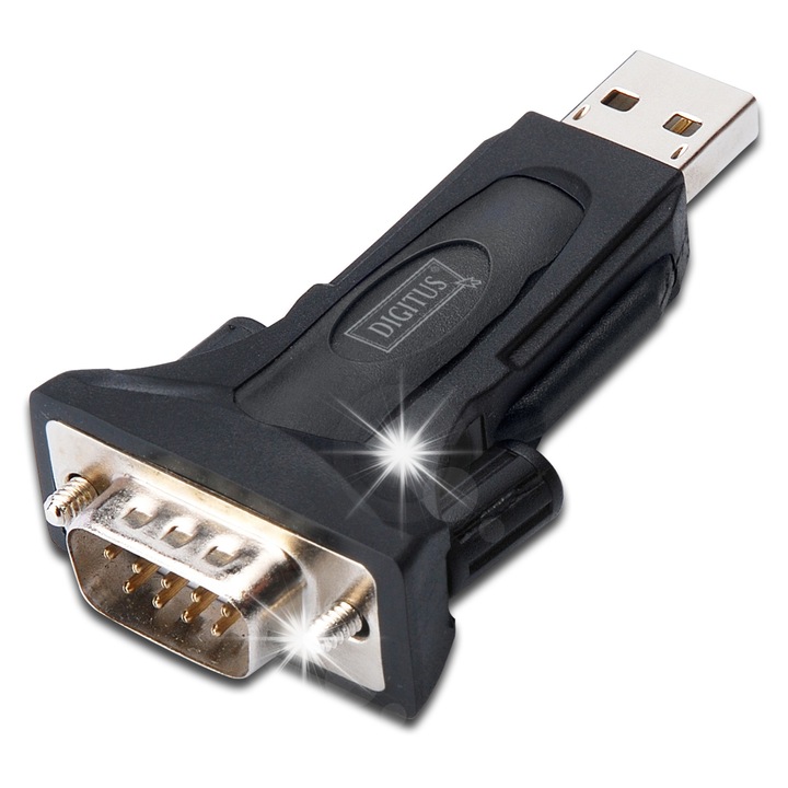 Конвертор USB 2.0 - RS-485, Digitus, черен