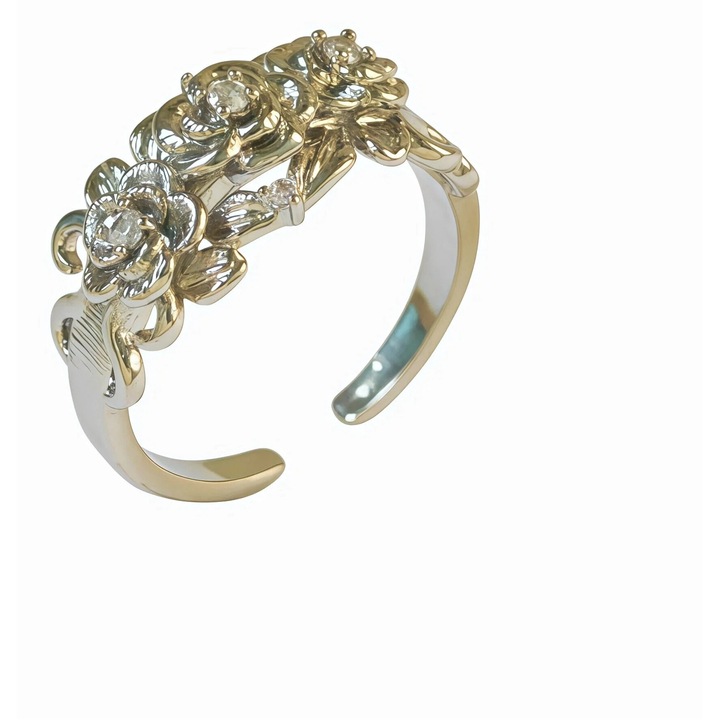 Inel dama AUVY, 3 trandafiri, 3.6g, cu cutie bijuterii