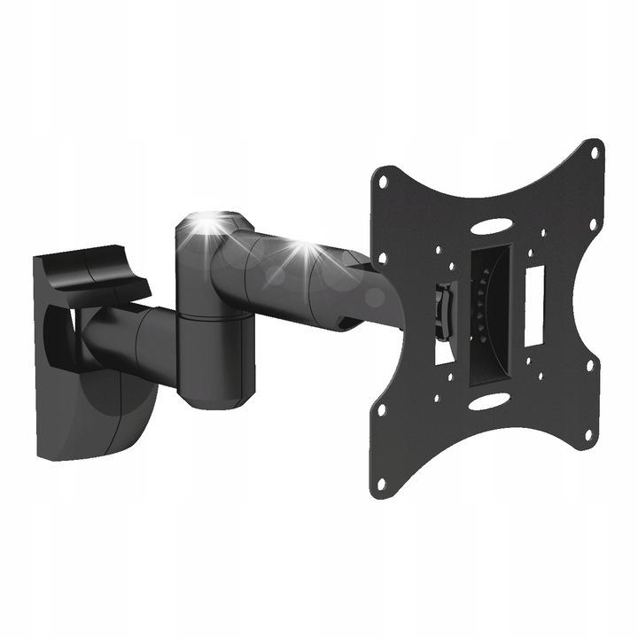 Стойка за телевизор за стена, Cabletech, 13-42 инча, черна, 30 кг, 75x75 мм, 100x100 мм, 200x200 мм