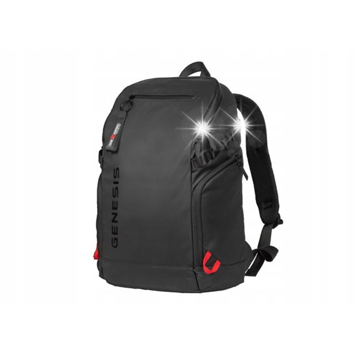 Genesis Pallad 420 laptop hátizsák, 15,6'', 18L, 6 rekeszes, fekete-piros
