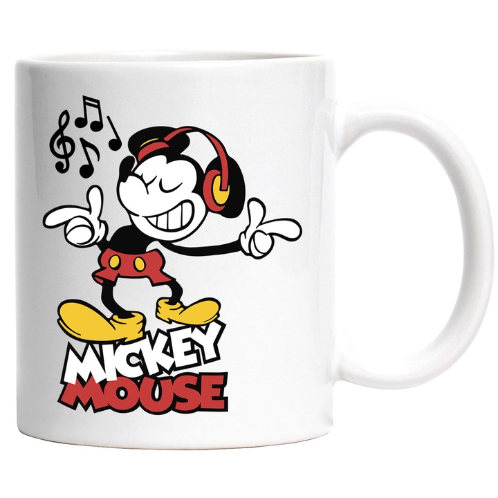 Cana Cu Betty Boop – Personaj Amuzant si Vesel, Cadou Colorat si Aventuros, Ceramica, 330ML, Cu Maner si Interior Alb