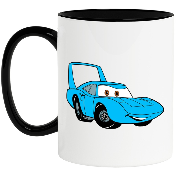 Cana Cu Cars – Personaje Disney Pixar Iconice, Design Unic si Aventuros, Ceramica, 330ML, Cu Maner si Interior Negru