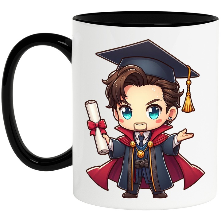 Cana Cu Doctor Strange – Erou Marvel Iconic, Cadou Original si Aventuros, Ceramica, 330ML, Cu Maner si Interior Negru
