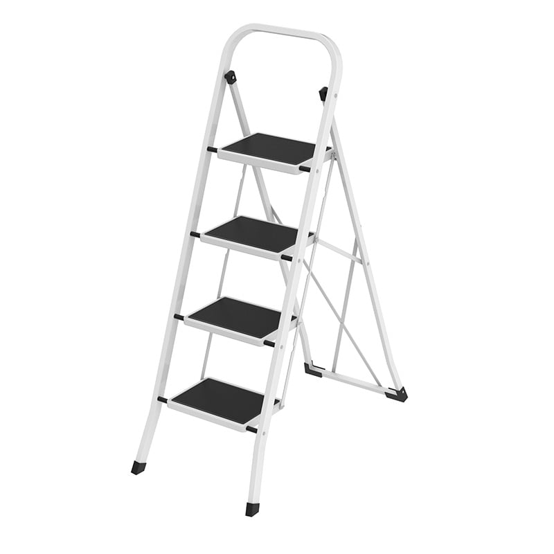 Scara otel pliabila simpla, 1x4 trepte late SmartStorage 1402, 150kg greutate maxima admisa, 93cm inaltime la ultima treapta