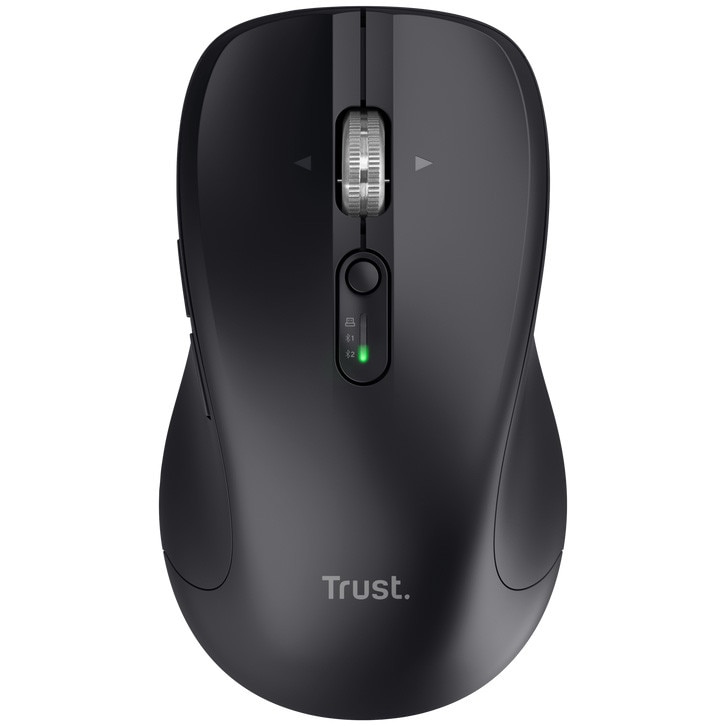 Mouse wireless silentios Trust FERRO HYPERWHEEL, multi-device, Bluetooth 2.4G + ECO, 1000-3200 DPI, negru