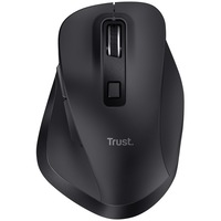 Mouse wireless reîncărcabil Trust Fyda, multi-device, 800-2400 DPI, PC, Mac, negru