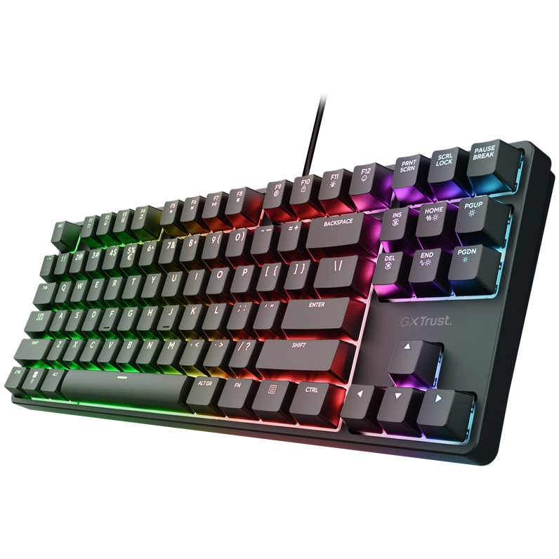 Tastatura Gaming Mecanica TKL Trust GXT864 CADA, switch tactile